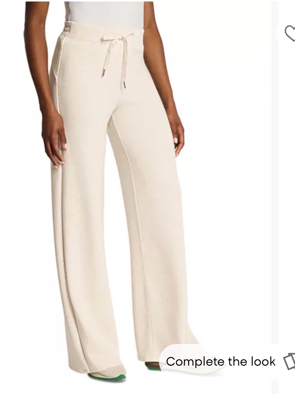 SPANX AirEssentials Wide Leg Pants in off white